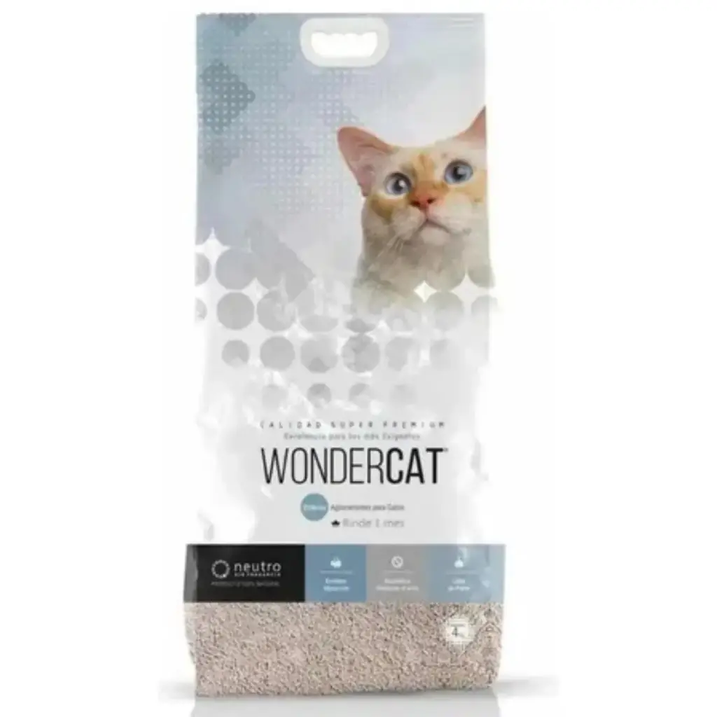Piedras Aglomerantes Esferas de Bentonita Wondercat Neutral 4 Kg IMPORTADA