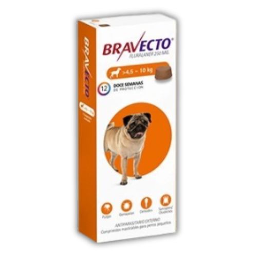 Comprimido Masticable Bravecto Perro de 4,5 a 10 Kg (pipeta)