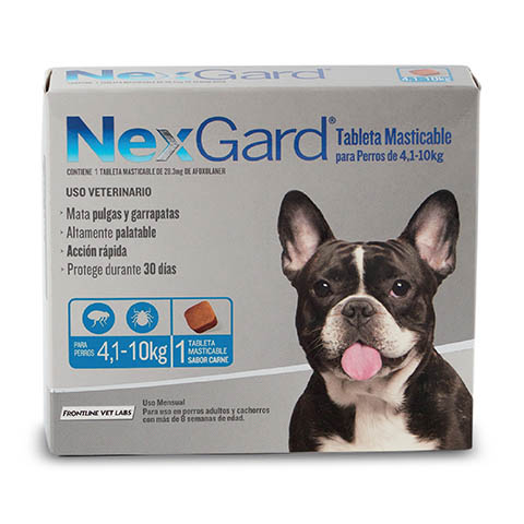 Tableta Masticable Nexgard Perro de 4,1 a 10 Kg