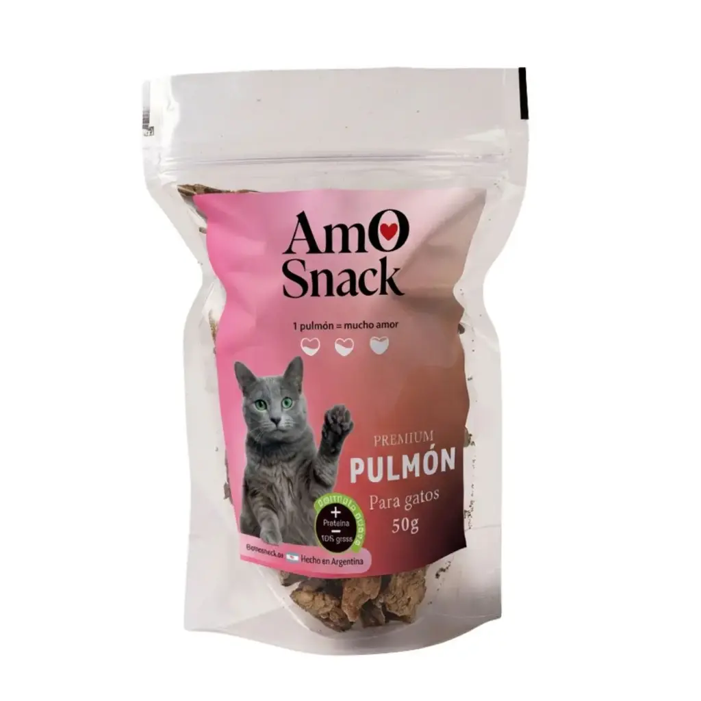 Snack Natural Pulmon para gato 50grs - Amo Snack