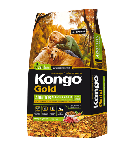[1436] Kongo Perro Gold Adultos Medianos y Grandes 21 Kg