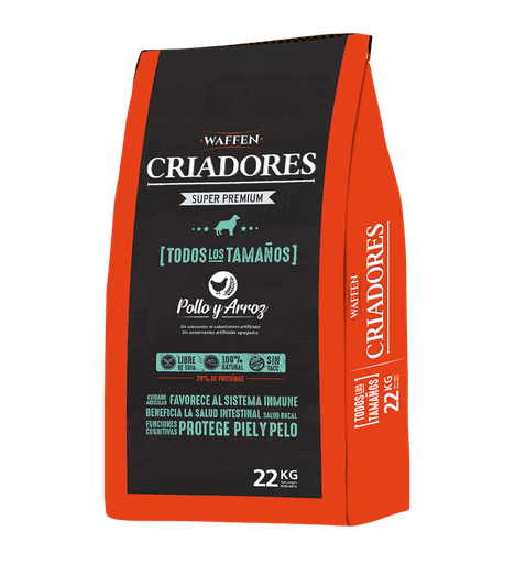 [2275] Waffen Criadores Perro Super Premium Todos los Tamaños 22 Kg