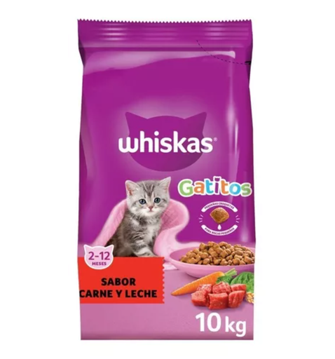 [2281] Whiskas Gato Gatitos sabor Carne y Leche