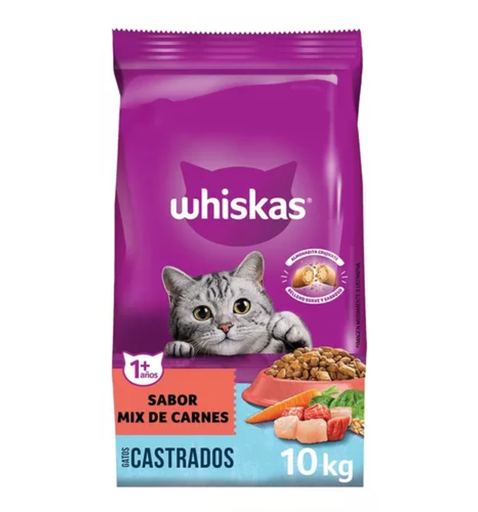 [2280] Whiskas Gato Castrados 1+ mix de carnes