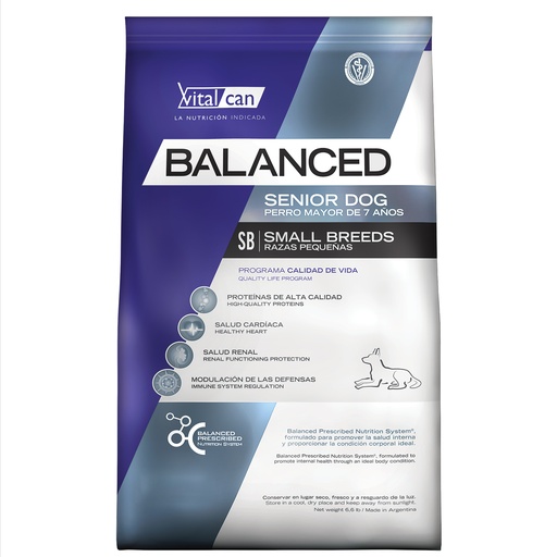 [1086] Balanced Perro Senior Razas Pequeñas