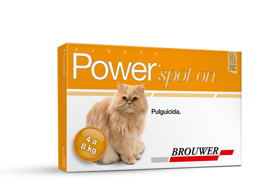 [1708] Pipeta Gato Pulgicida Power spot on (BROUWER) 4 a 8 kg