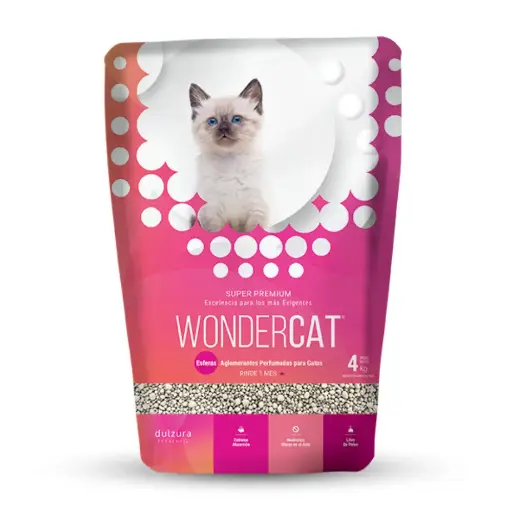 [1650] Piedras Esferas de Bentonita Wondercat Dulzura 4 Kg