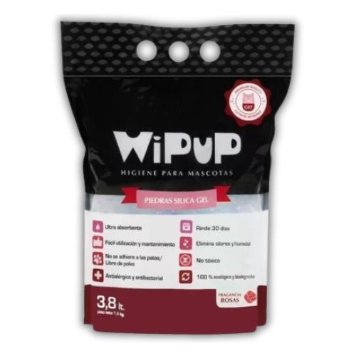 [1672] Piedras Silicas Wipup Rosas 3.8 L