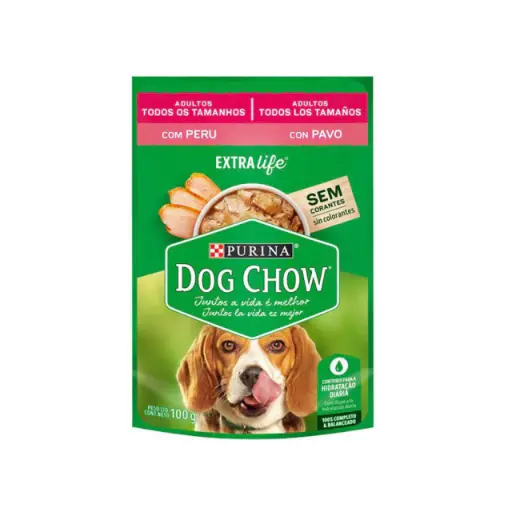 [1275] Dog Chow Pouch Adulto Pavo 100 g