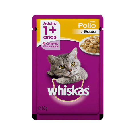 [2290] Whiskas Pouch Adulto Pollo en Salsa 85 g