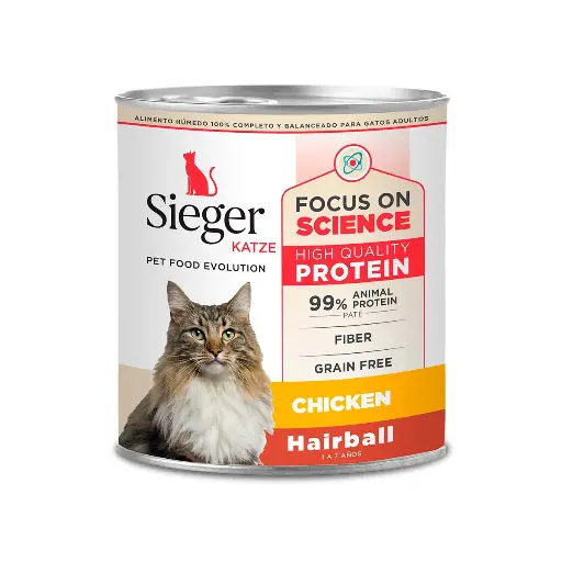 [2145] Sieger Lata Gato Hairball  340 g 