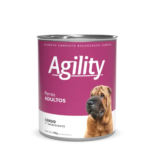 [1023] Agility Lata Perro Adulto Cerdo 340 g