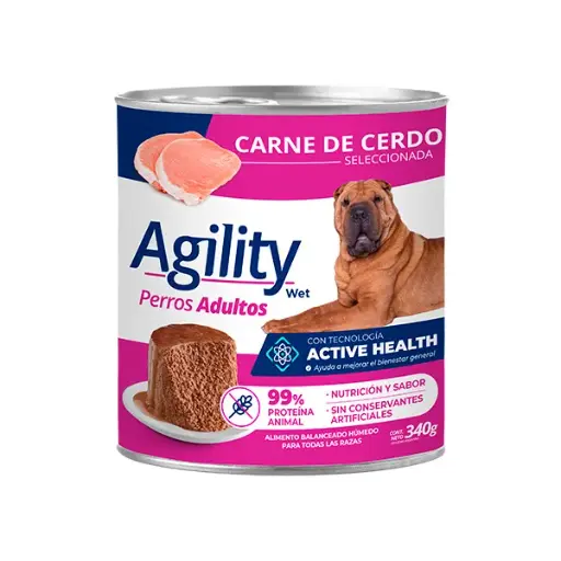 [1023] Agility Lata Perro Adulto Cerdo 340 g
