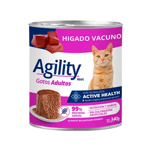 [1017] Agility Lata Gato Adulto Higado 340 g