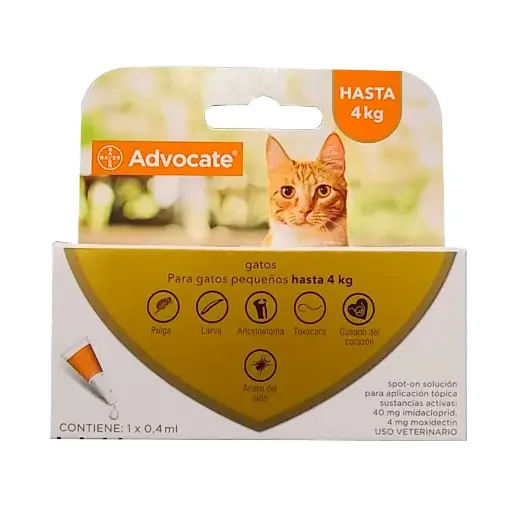 [1683] Pipeta Advocate Gato de 0 a 4 Kg