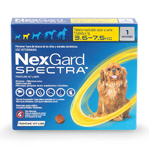 [2196] Tableta Masticable Nexgard Spectra Perro de 3,6 a 7,5 Kg (pipeta)