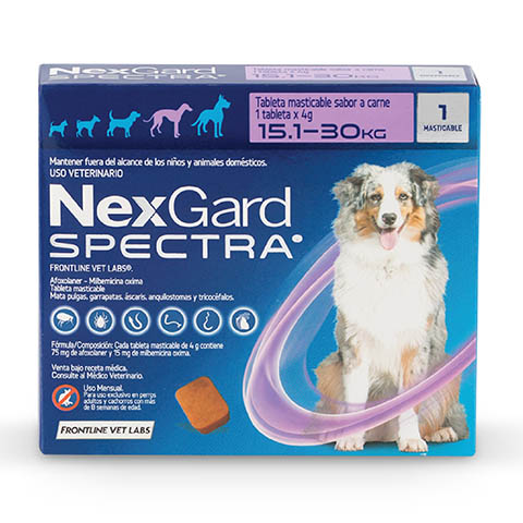 [2194] Tableta Masticable Nexgard Spectra Perro de 15,1 a 30 Kg (pipeta)