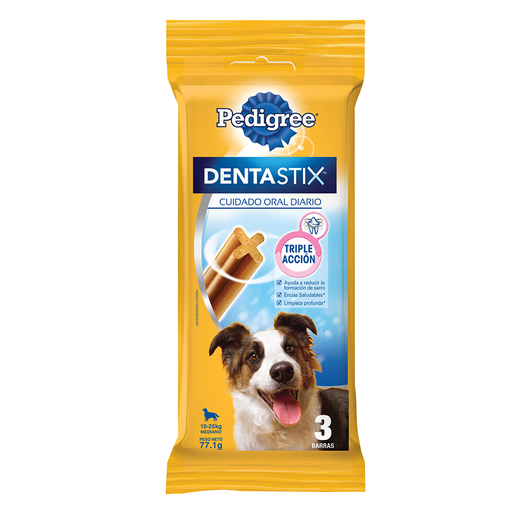 [1595] Pedigree DENTASTIX Razas medianas Pack x 3u