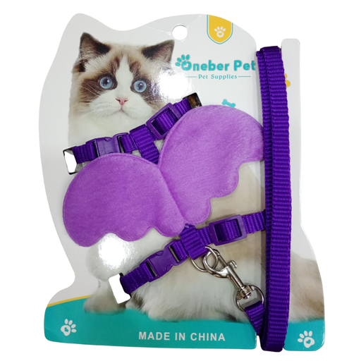 [1728] Pretal y correa para gato regulable 10 mm